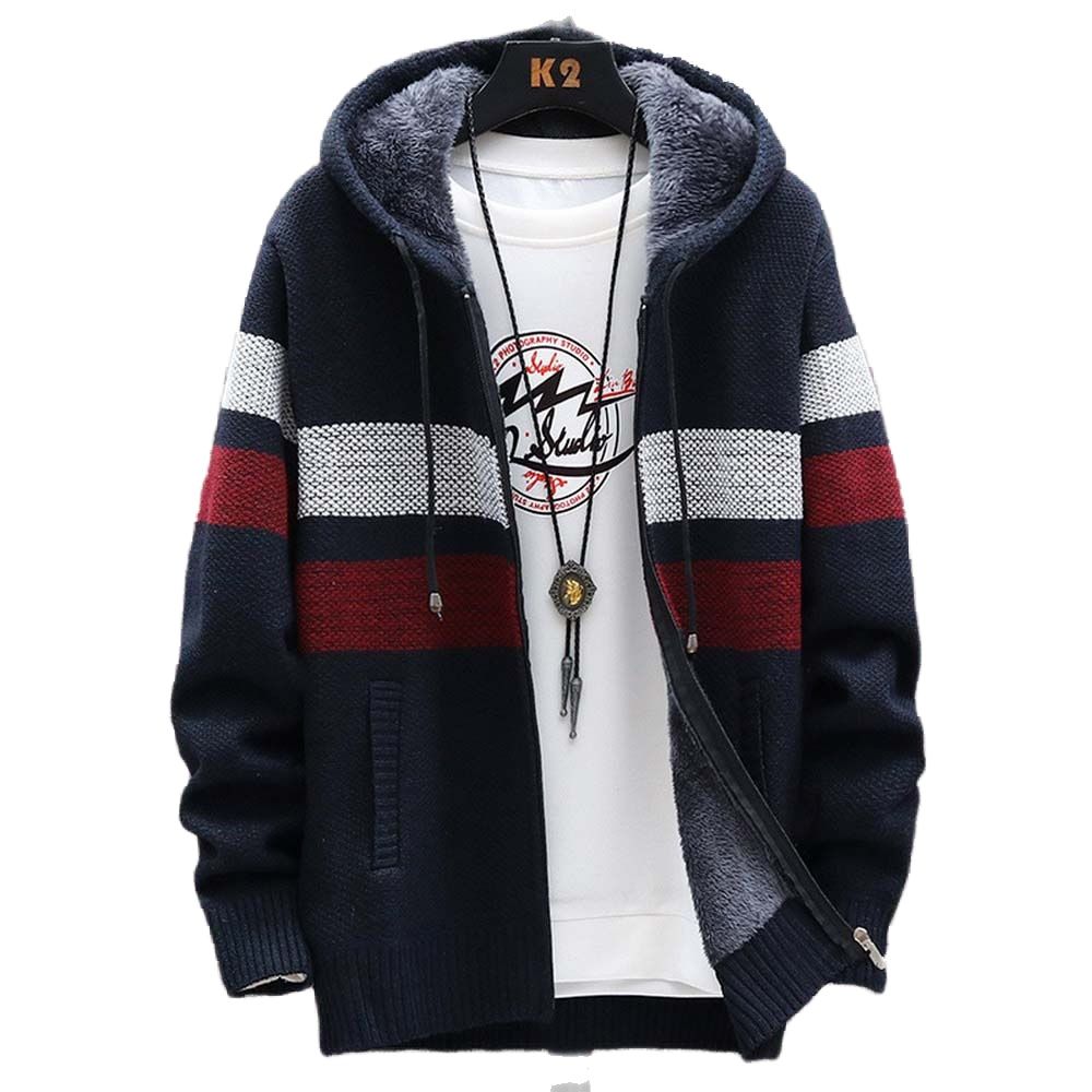 Winter Clothing Uae - Cappotto maglione a righe da uomo