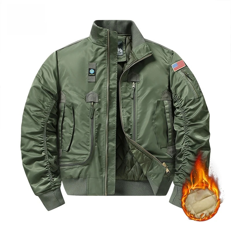 Winter Clothing Taiwan - Giacca bomber invernale MA1 da uomo,