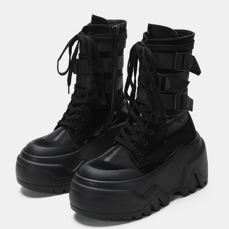 Winter Clothing Korea - Stivali da moto con plateau spesso