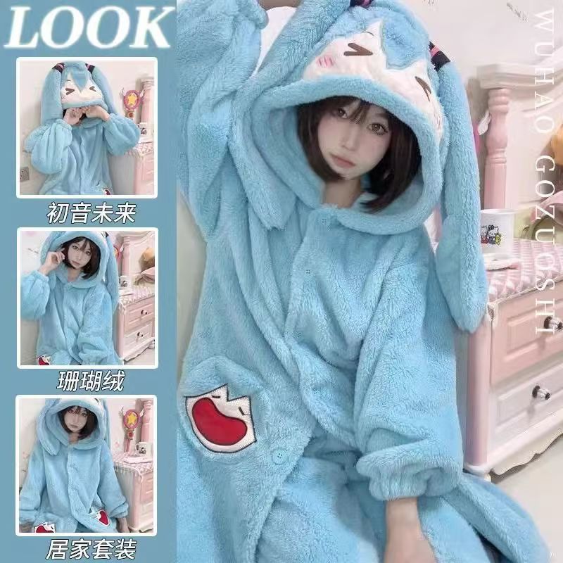 Winter Clothing Korea - Pigiama Anime Miku, Set Pigiama Invernale