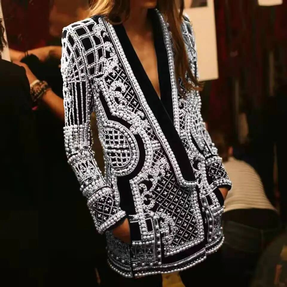 Blazer con Scollo a V e Perlin - Winter Clothing Taiwan recensione e prezzo